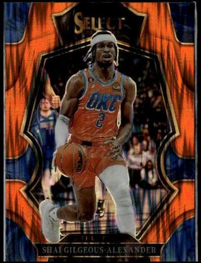 2022 Panini Select Basketball Orange Flash Shai Gilgeous-Alexander #156