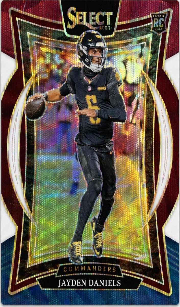 2024 Panini Select Football Tri-Color Jayden Daniels #26 PSA 9