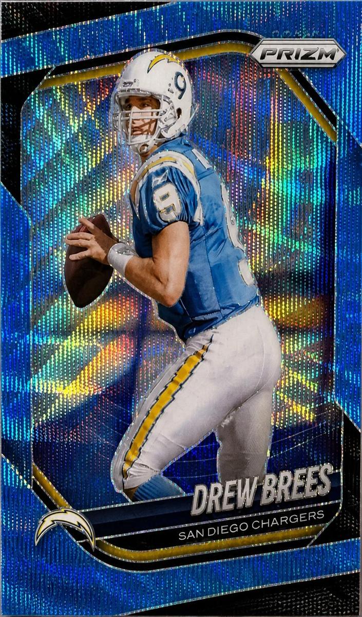 2025 Panini Prizm Football Blue Wave Drew Brees #266