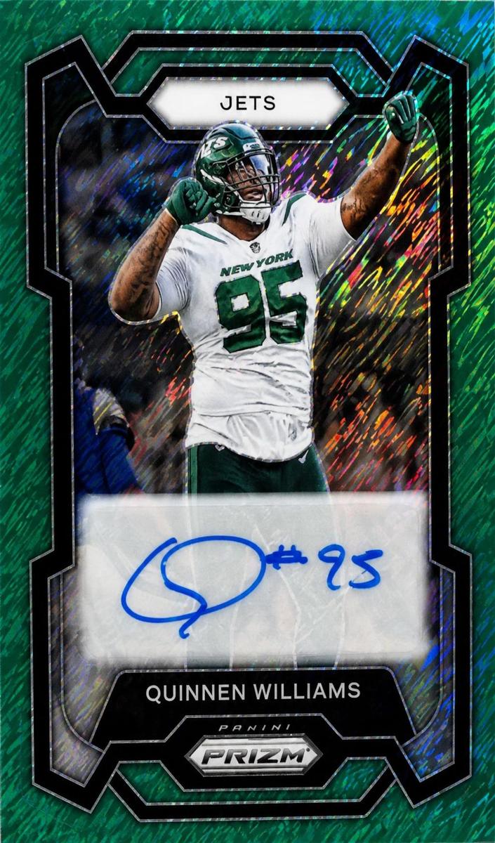 2023 Panini Prizm Football Green Shimmer Quinnen Williams #234 PSA 9
