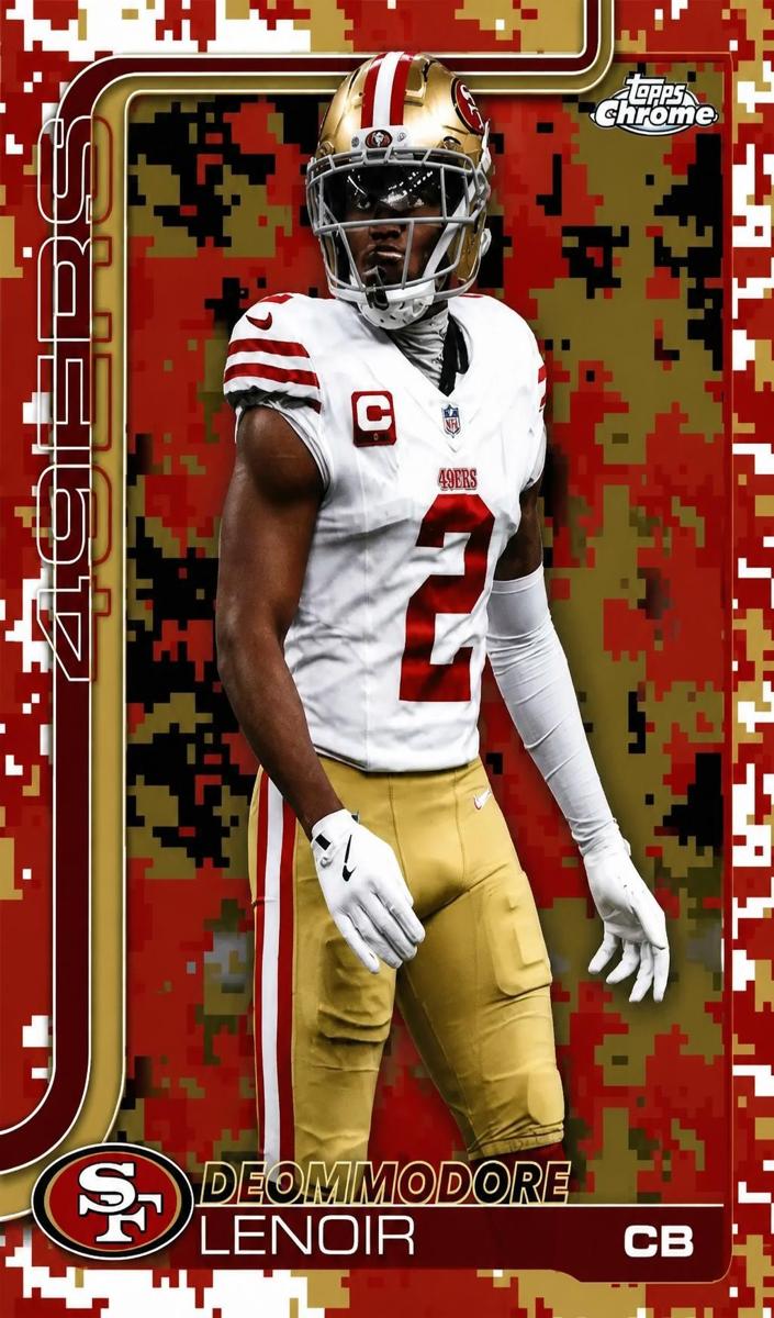 2025 Topps Chrome Football Team Camo Variation Deommodore Lenoir #269