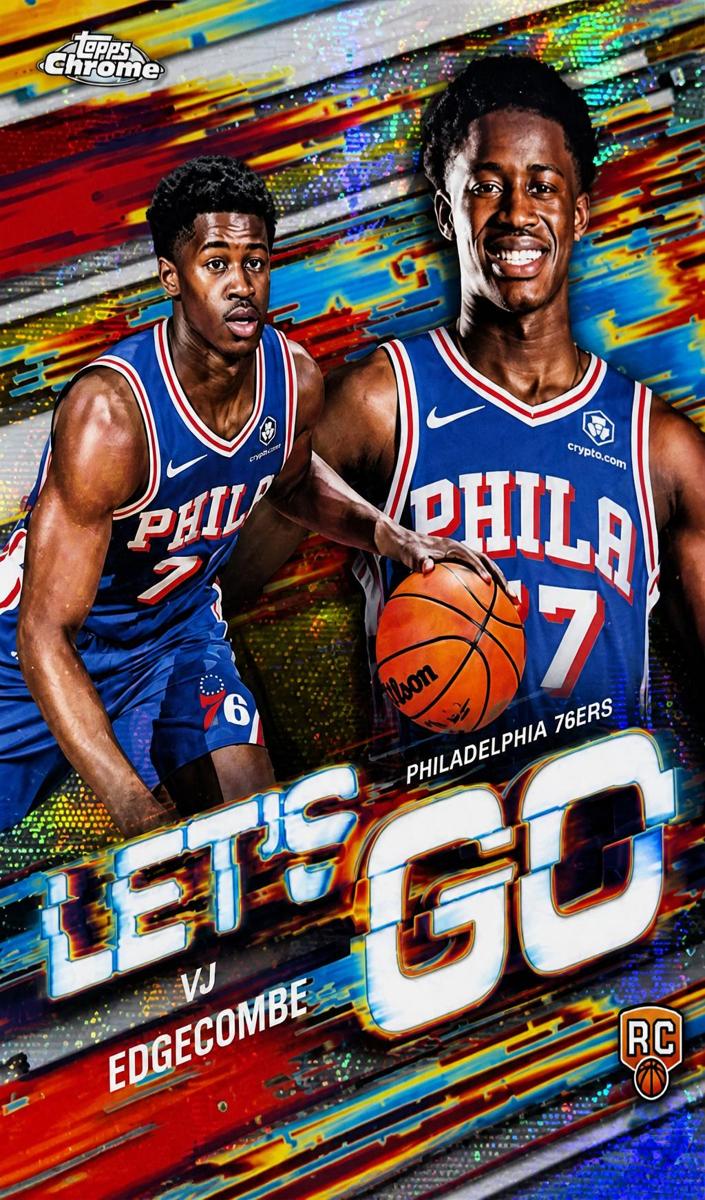 2025 Topps Chrome Basketball VJ Edgecombe #LG-13 PSA 9
