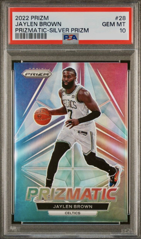 2022 Panini Prizm Basketball Silver Jaylen Brown #28 PSA 10