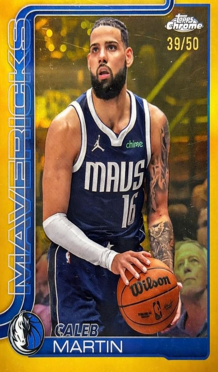 2025 Topps Chrome Basketball Gold Refractor Caleb Martin #87