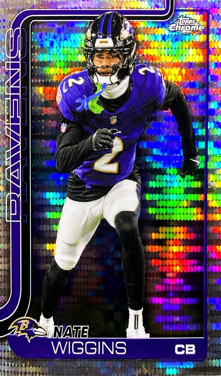 2025 Topps Chrome Football Pulsar Refractor Nate Wiggins #28