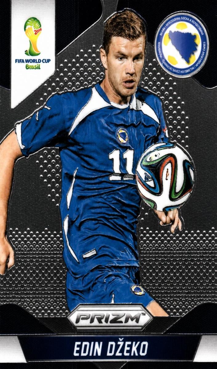 2014 Panini Prizm World Cup Soccer Blue Edin Dzeko #26