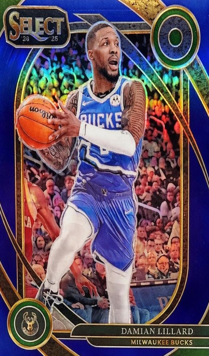 2024 Panini Select Basketball Blue Wave Damian Lillard #227 PSA 10