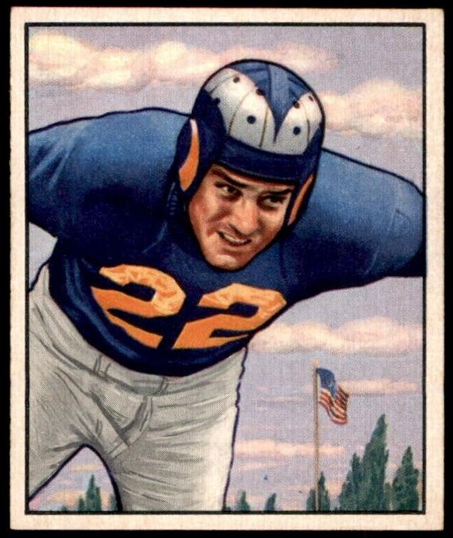 1950 Bowman Football Fred Naumetz #85 PSA 6