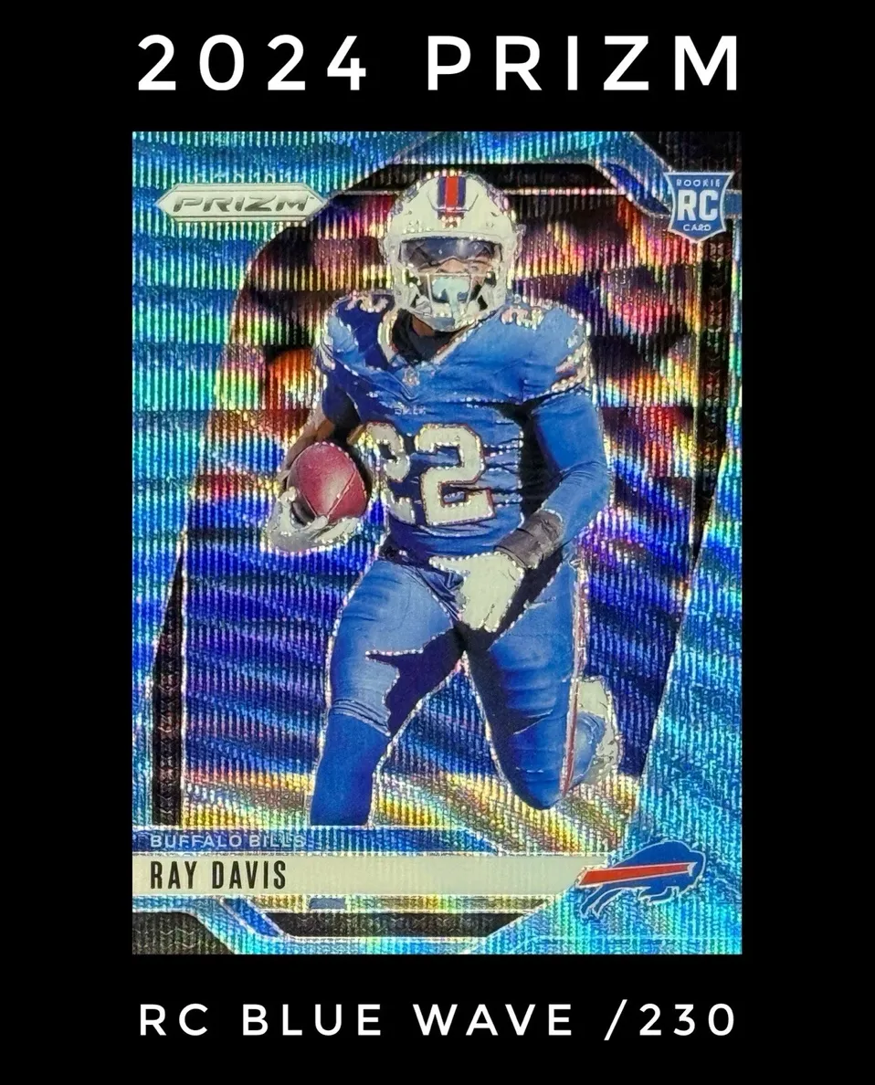 2024 Panini Prizm Football Blue Wave Ray Davis #382