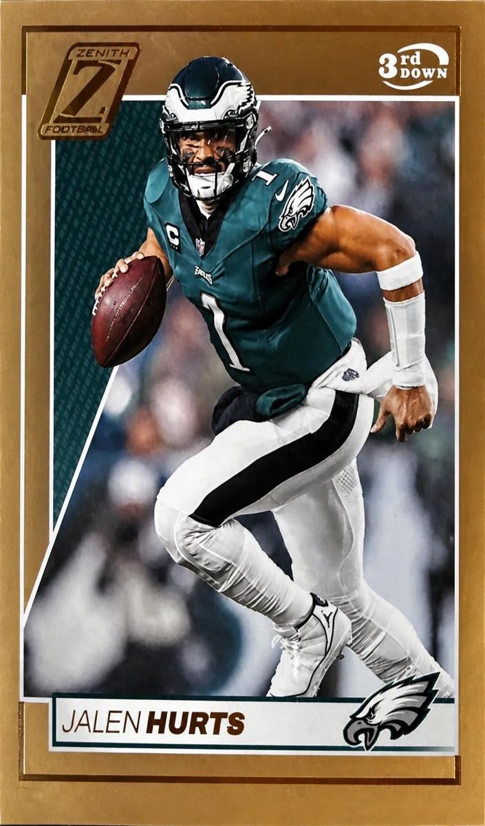 2024 Panini Zenith Football 3rd Down Jalen Hurts #79