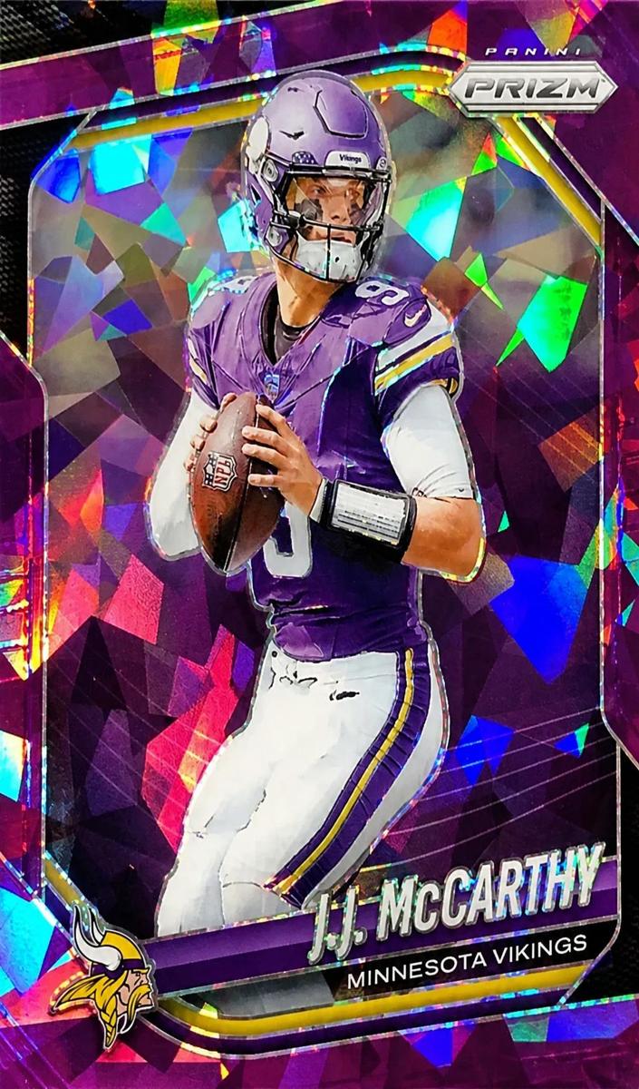 2025 Panini Prizm Football Purple Ice J.J. McCarthy #279