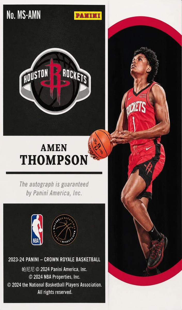 2023 Panini Crown Royale Basketball Amen Thompson #MS-AMN