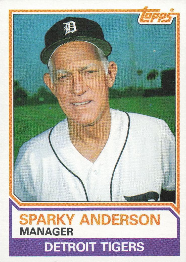 1983 Topps Baseball Sparky Anderson #666 PSA 9