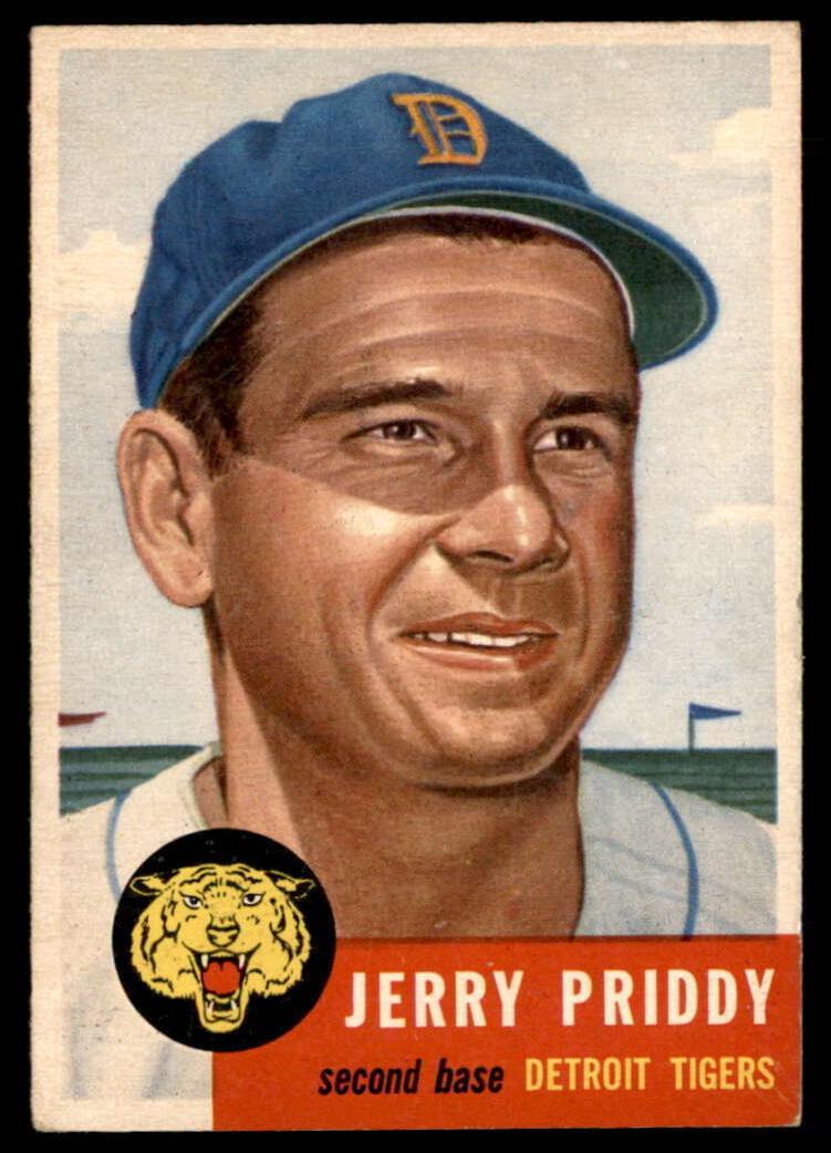 1953 Topps Baseball Jerry Priddy #113 PSA 5.5