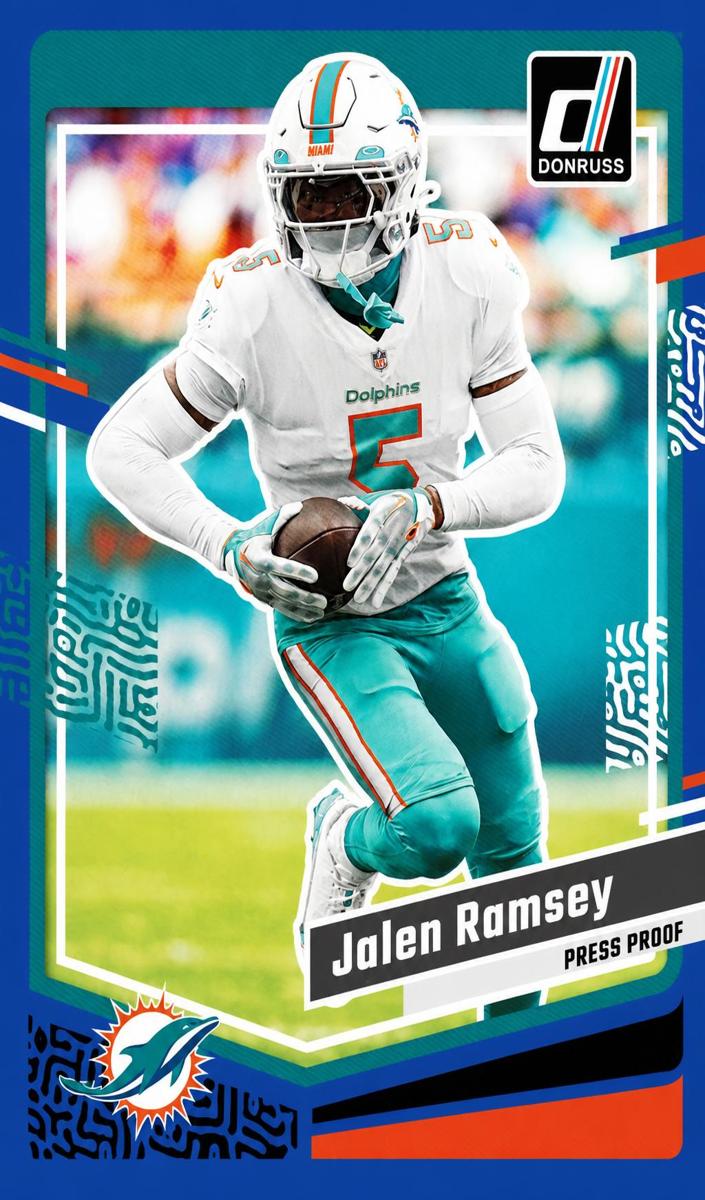 2023 Panini Donruss Football Press Proof Blue Jalen Ramsey #184