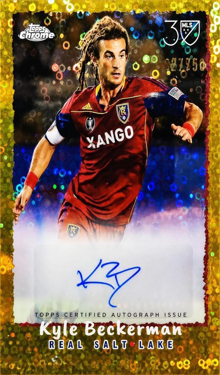 2025 Topps Chrome MLS Soccer Gold Donut Holes Refractor Kyle Beckerman #NFA-KB