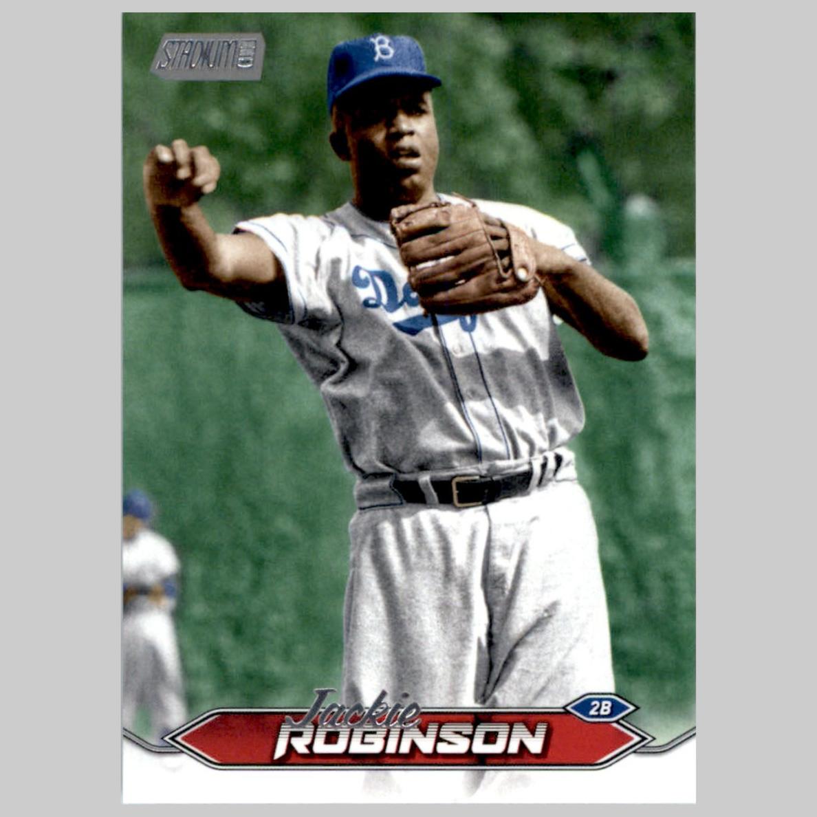 2024 Topps Stadium Club Baseball Green Refractor Jackie Robinson #28