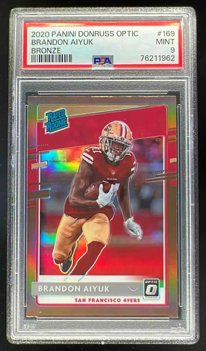 2020 Donruss Optic Football Bronze Brandon Aiyuk #169 PSA 8