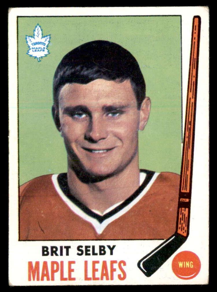 1969 Topps Hockey Brit Selby #48 PSA 8