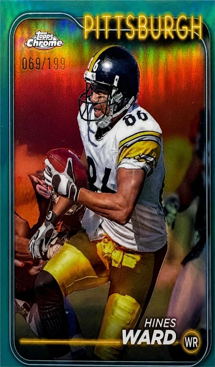2024 Topps Chrome Football Aqua Refractor Hines Ward #165