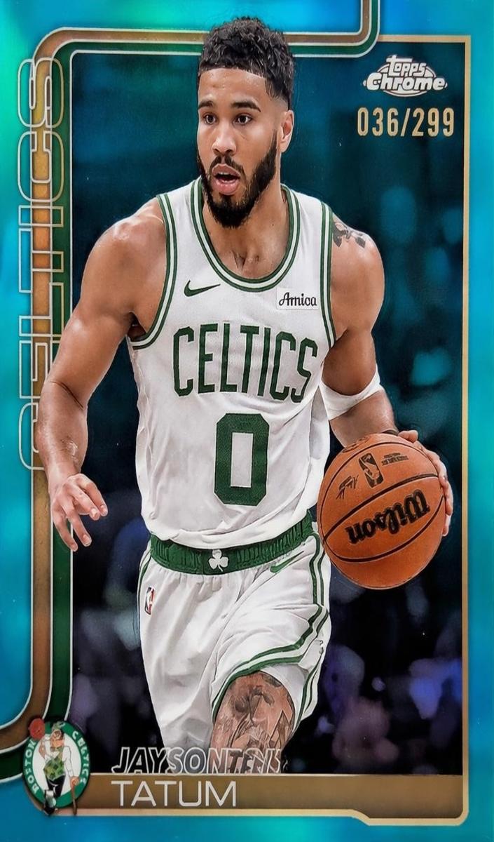 2025 Topps Chrome Basketball Teal Refractor Jayson Tatum #49