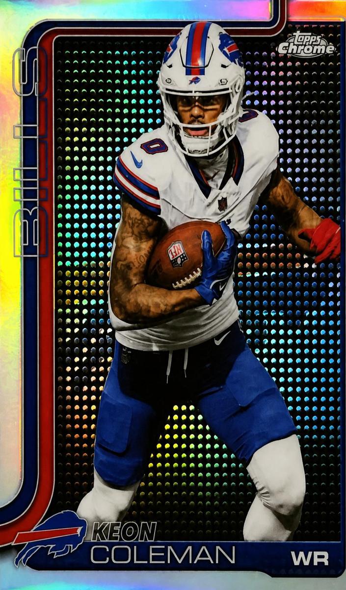 2025 Topps Chrome Football Lightboard Logo Variation Keon Coleman #30