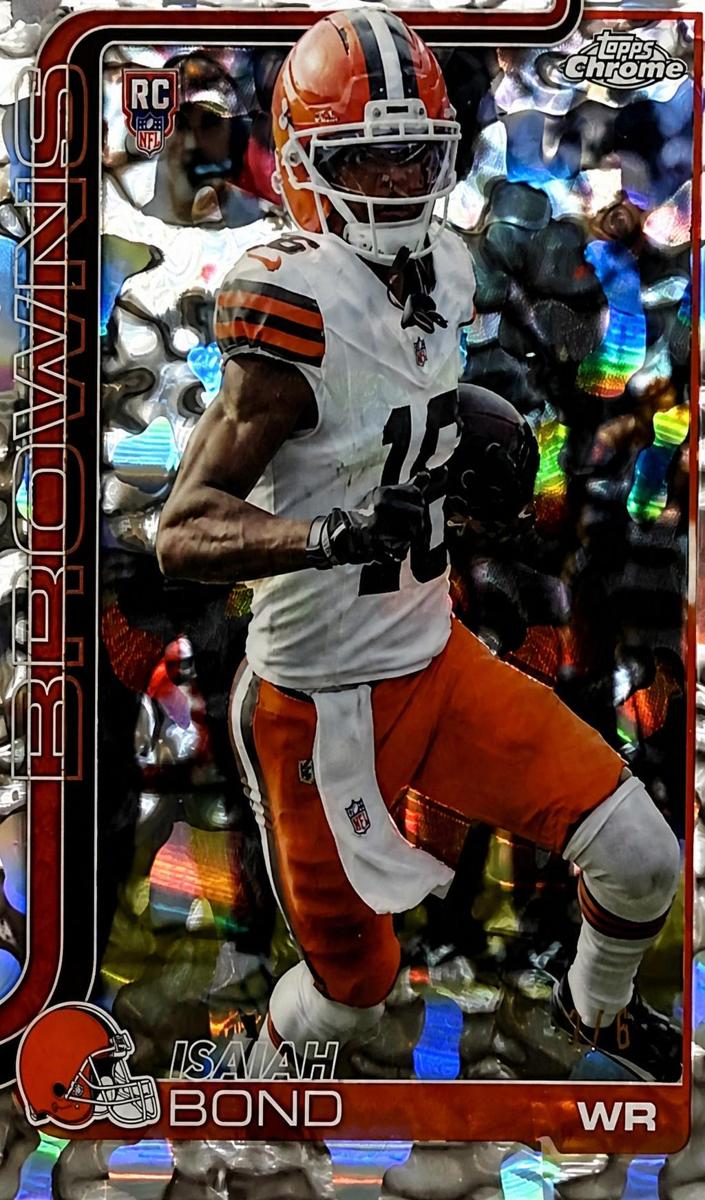 2025 Topps Chrome Football Molten Mercury First Day Issue Refractor Isaiah Bond #341