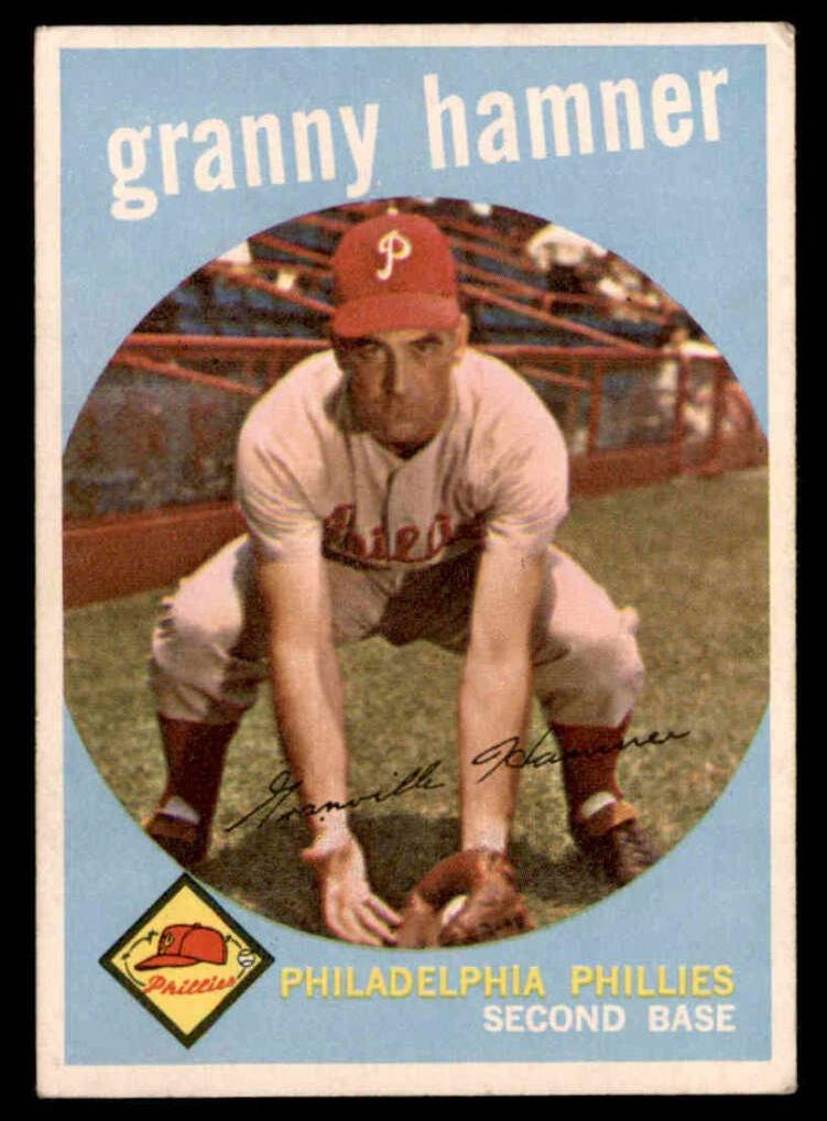 1959 Topps Baseball Granny Hamner #436 PSA 7