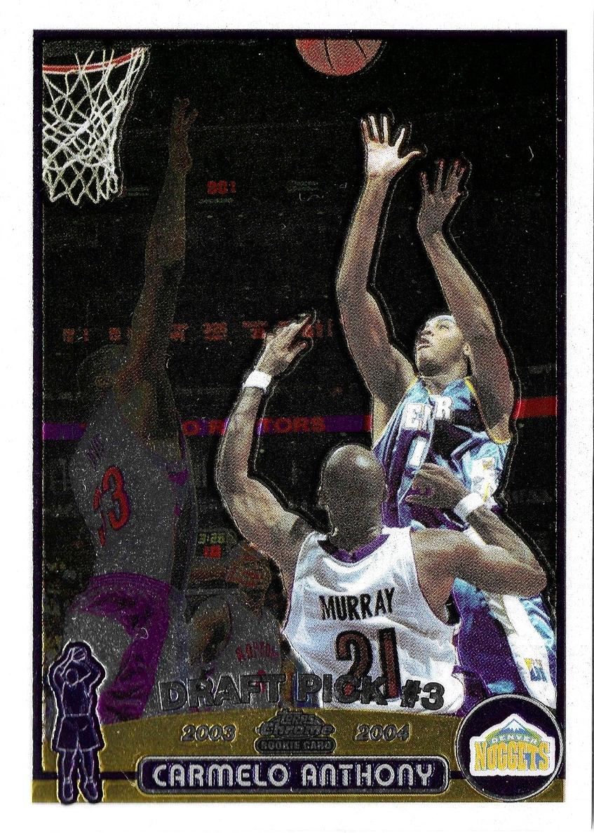 2003 Topps Chrome Basketball Carmelo Anthony #113 PSA 9