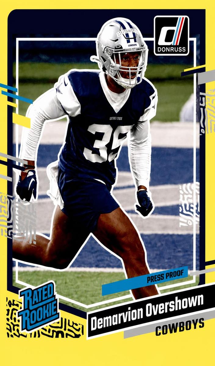 2023 Panini Donruss Football Press Proof Yellow Demarvion Overshown #323