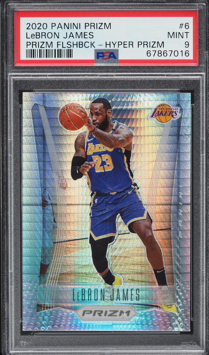 2020 Panini Prizm Basketball Hyper LeBron James #6 PSA 9