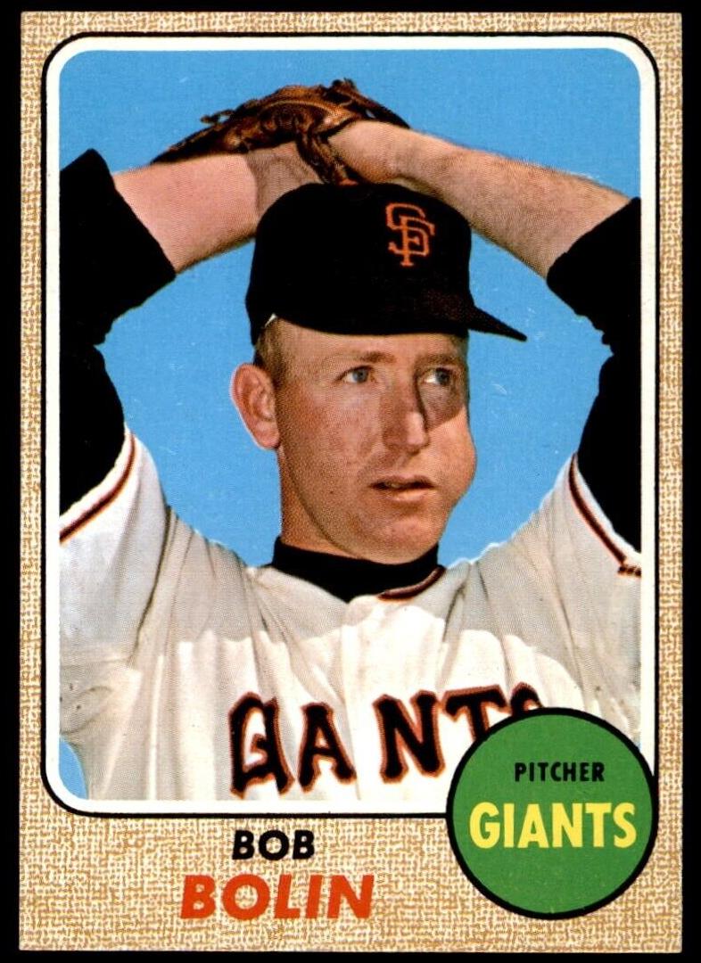 1968 Topps Baseball Bob Bolin #169 PSA 8