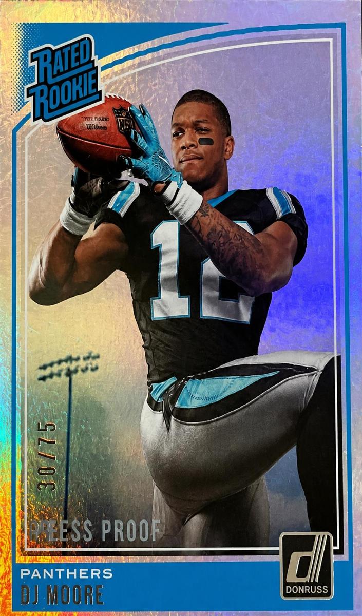 2018 Panini Donruss Football Press Proof Silver Die-Cut DJ Moore #316