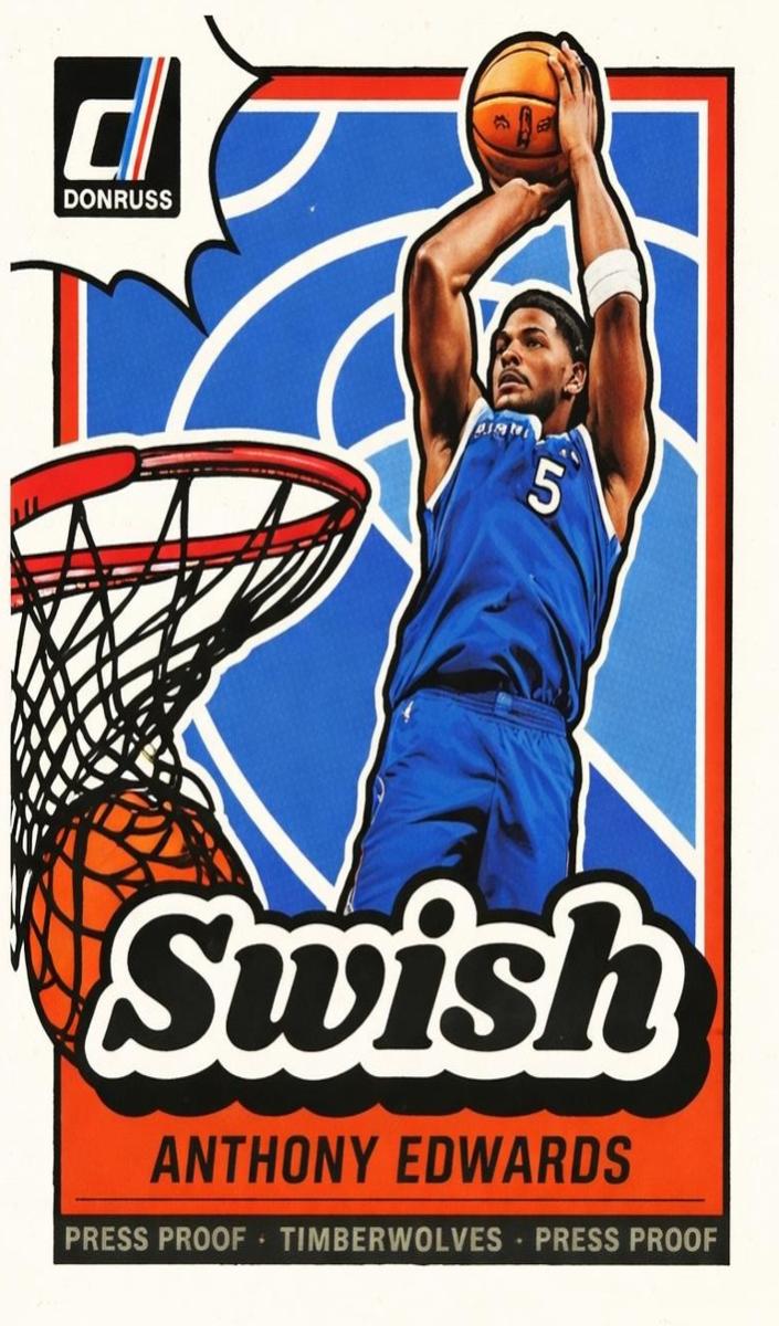 2024 Panini Donruss Basketball Press Proof Gold Anthony Edwards #18 PSA 9