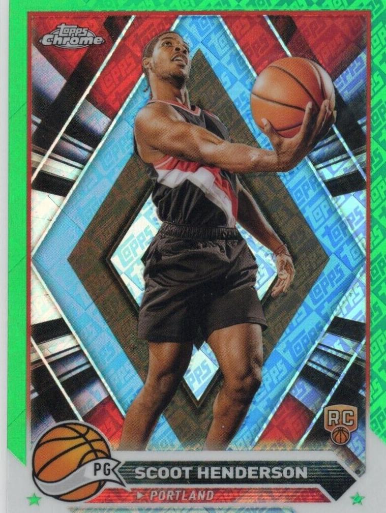 2023 Topps Chrome Basketball Green Refractor Scoot Henderson #60