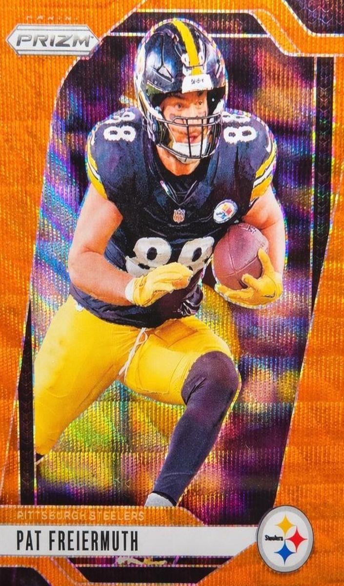 2024 Panini Prizm Football Orange Wave Pat Freiermuth #244