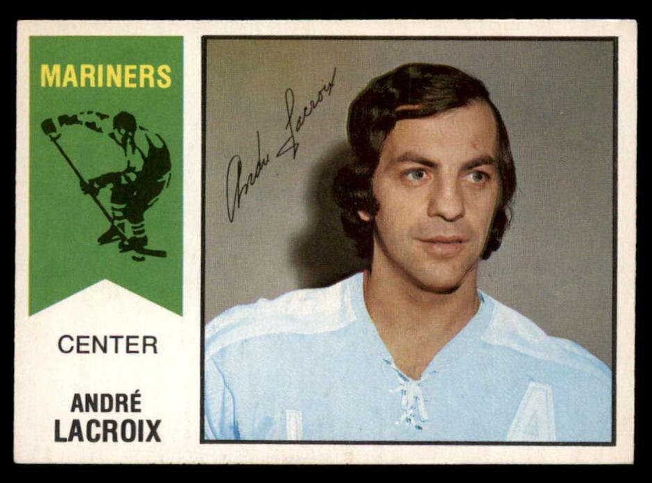 1974 O-Pee-Chee WHA Hockey Andre Lacroix #60