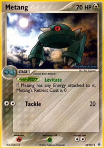 2004 Pokemon EX Hidden Legends Reverse Foil Metang #44