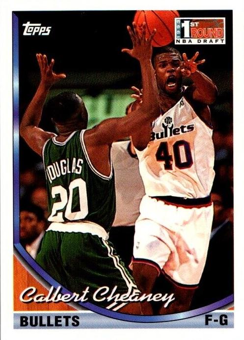 1993 Topps Basketball Calbert Cheaney #250 PSA 9