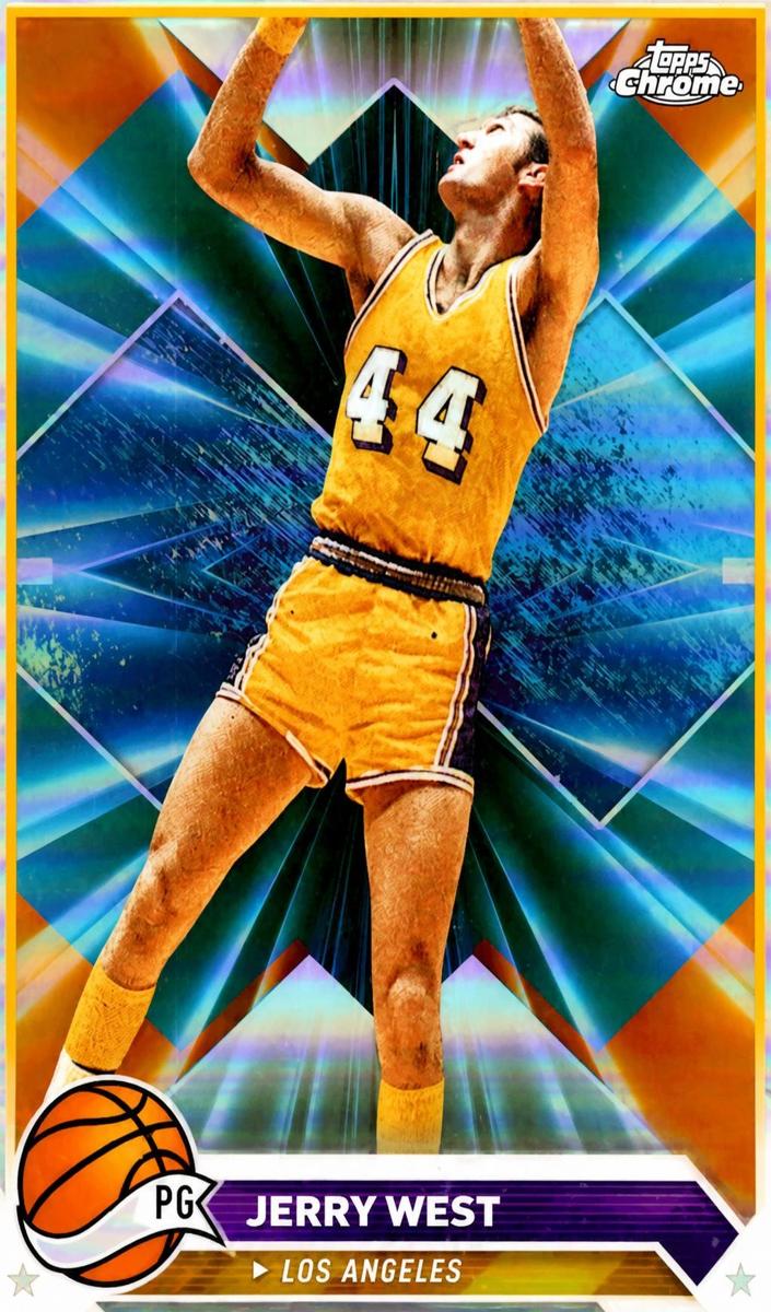 2023 Topps Chrome Basketball Refractor Jerry West #125