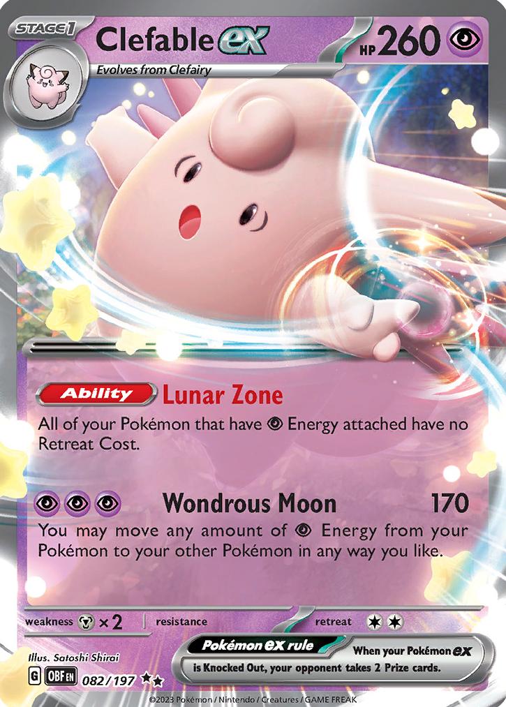 2023 Pokemon Scarlet & Violet Obsidian Flames Clefable #82 CGC 10