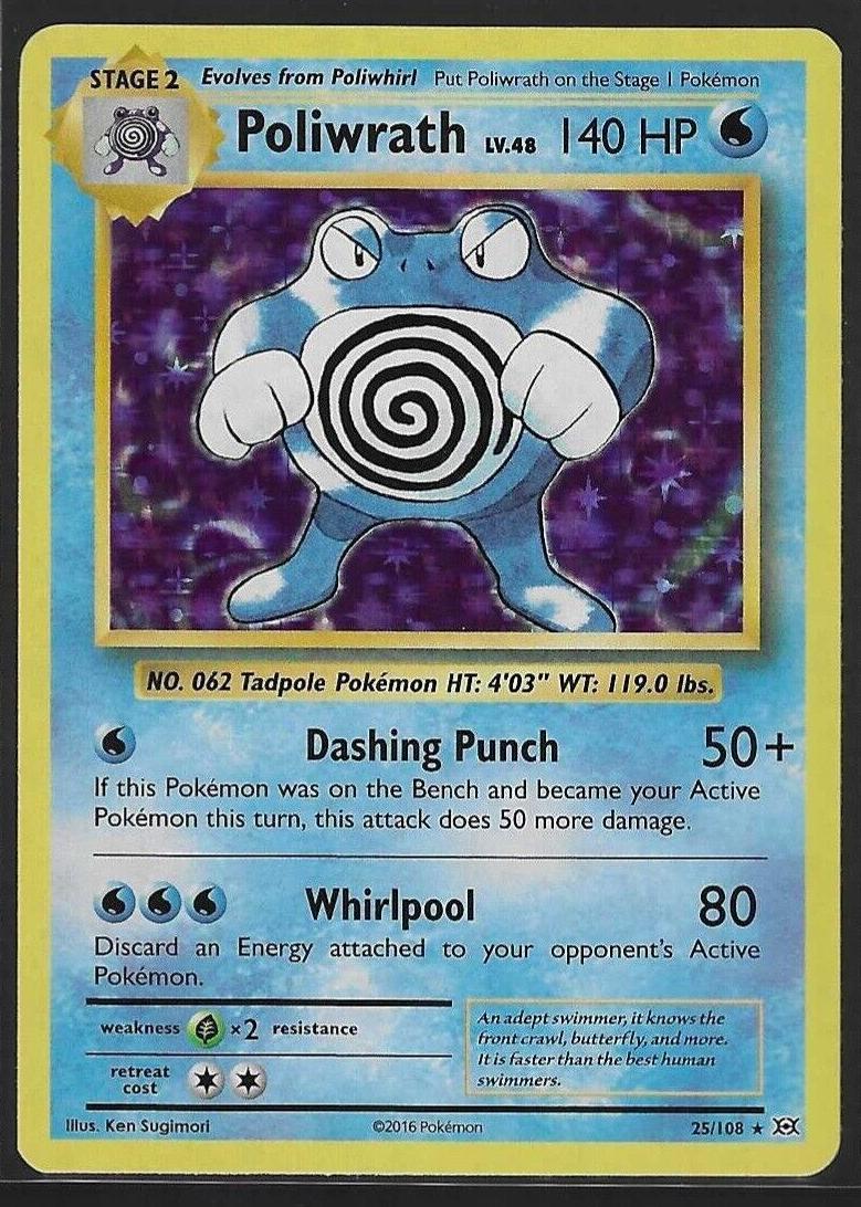 2016 Pokemon XY Evolutions Poliwrath #25