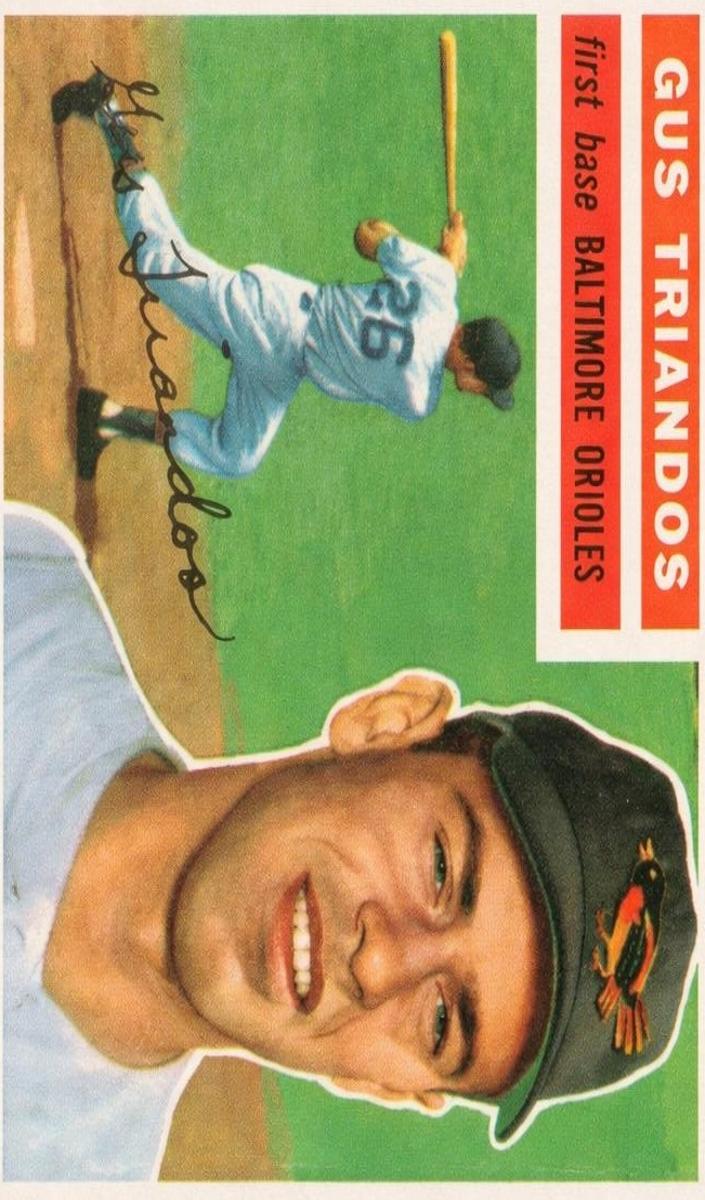 1956 Topps Baseball Grey Back Gus Triandos #80