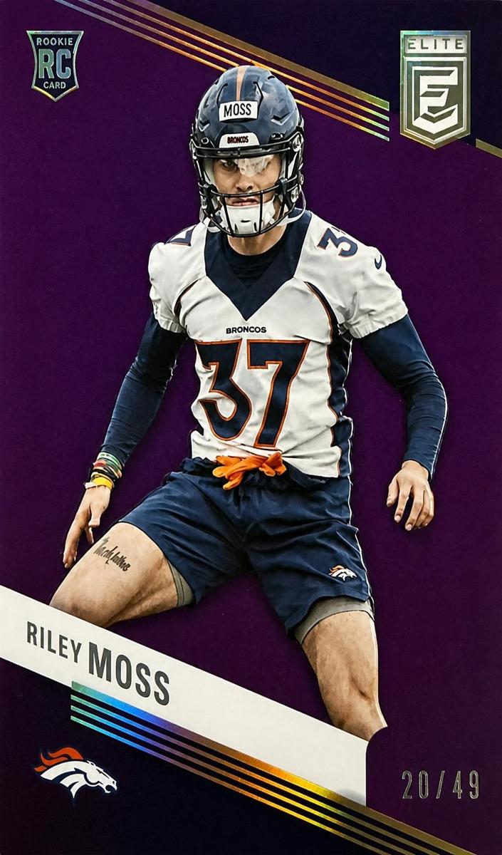 2023 Donruss Elite Football Purple Riley Moss #178