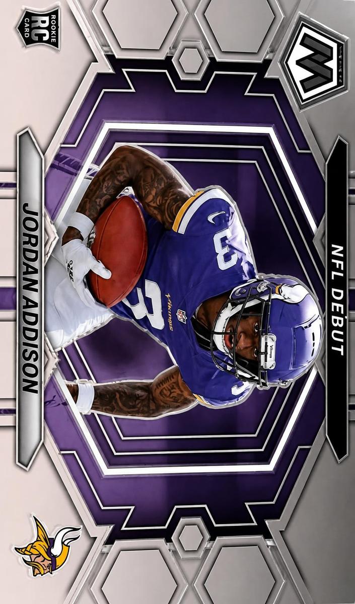 2023 Panini Mosaic Football Jordan Addison #ND-14 PSA 9