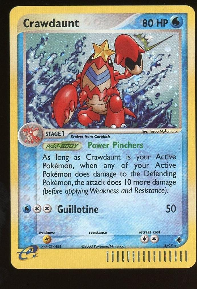 2003 Pokemon EX Dragon Crawdaunt #3 PSA 9