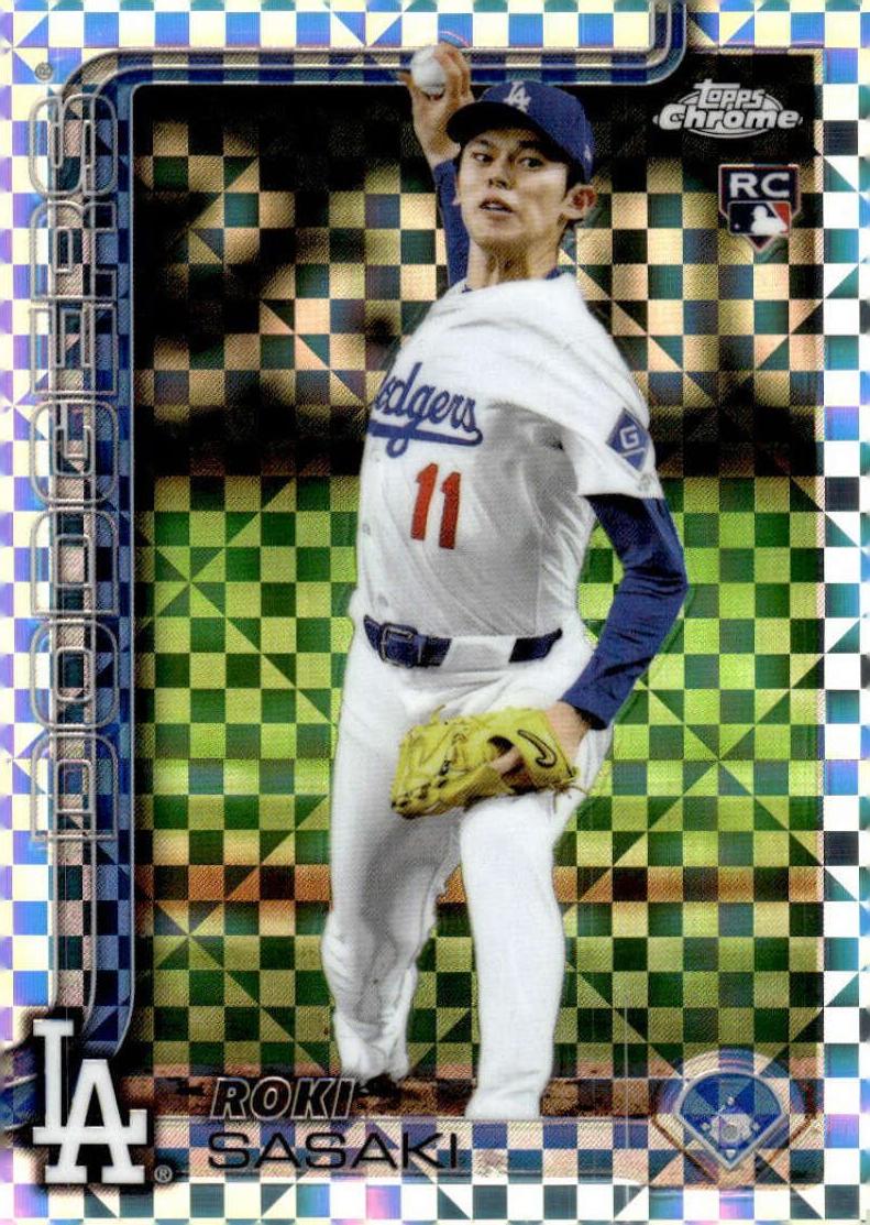 2025 Topps Chrome Baseball X-Fractor Roki Sasaki #217 PSA 10