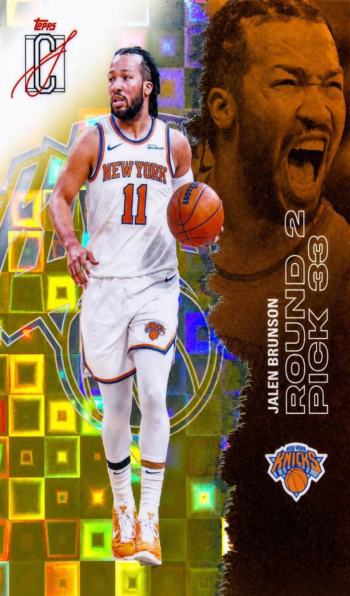 2025 Topps Signature Class Basketball Pandora Yellow Refractor Jalen Brunson #58
