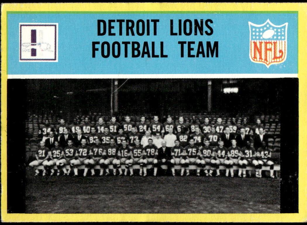 1967 Philadelphia Football Detroit Lions #61 PSA 6