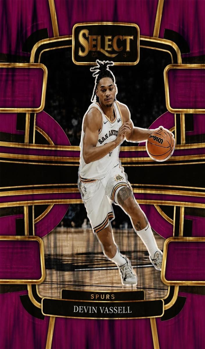 2023 Panini Select Basketball Purple Flash Devin Vassell #48